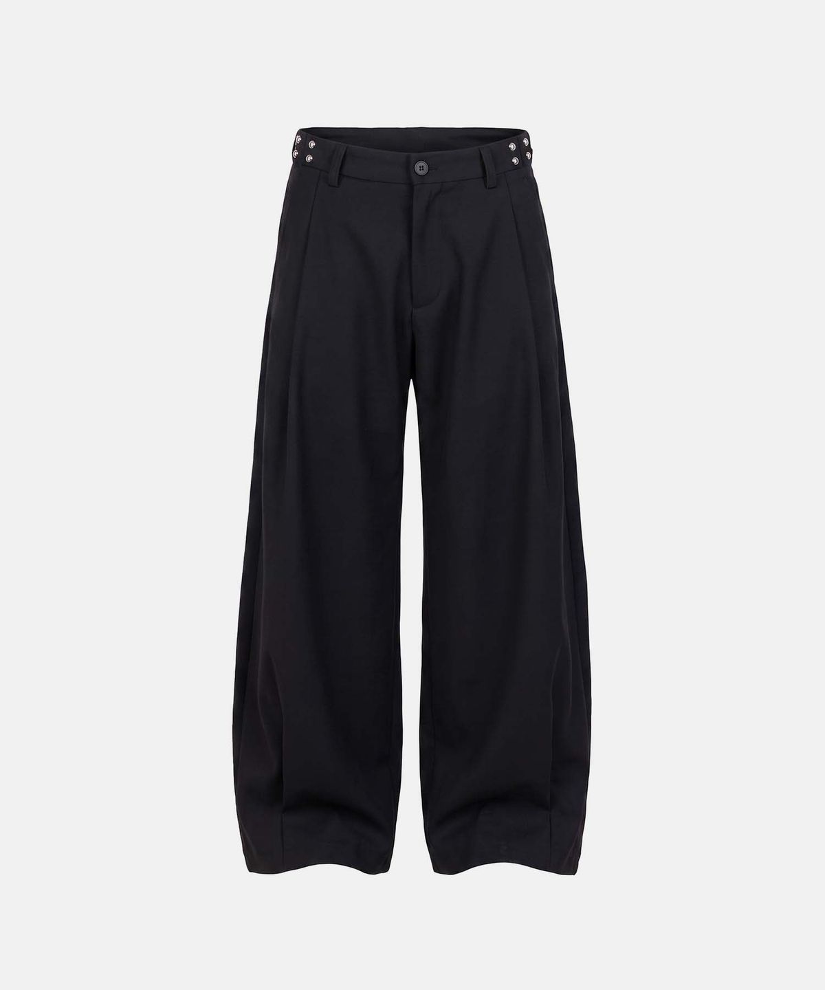 배드블러드(BADBLOOD) 712 Spina Rivet Wide Slacks - Black