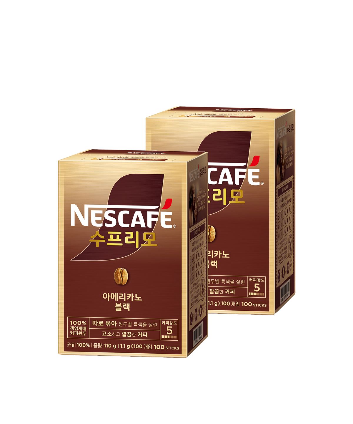 네슬레(NESTLE) 네스카페 수프리모 아메리카노 블랙 100T x 2개