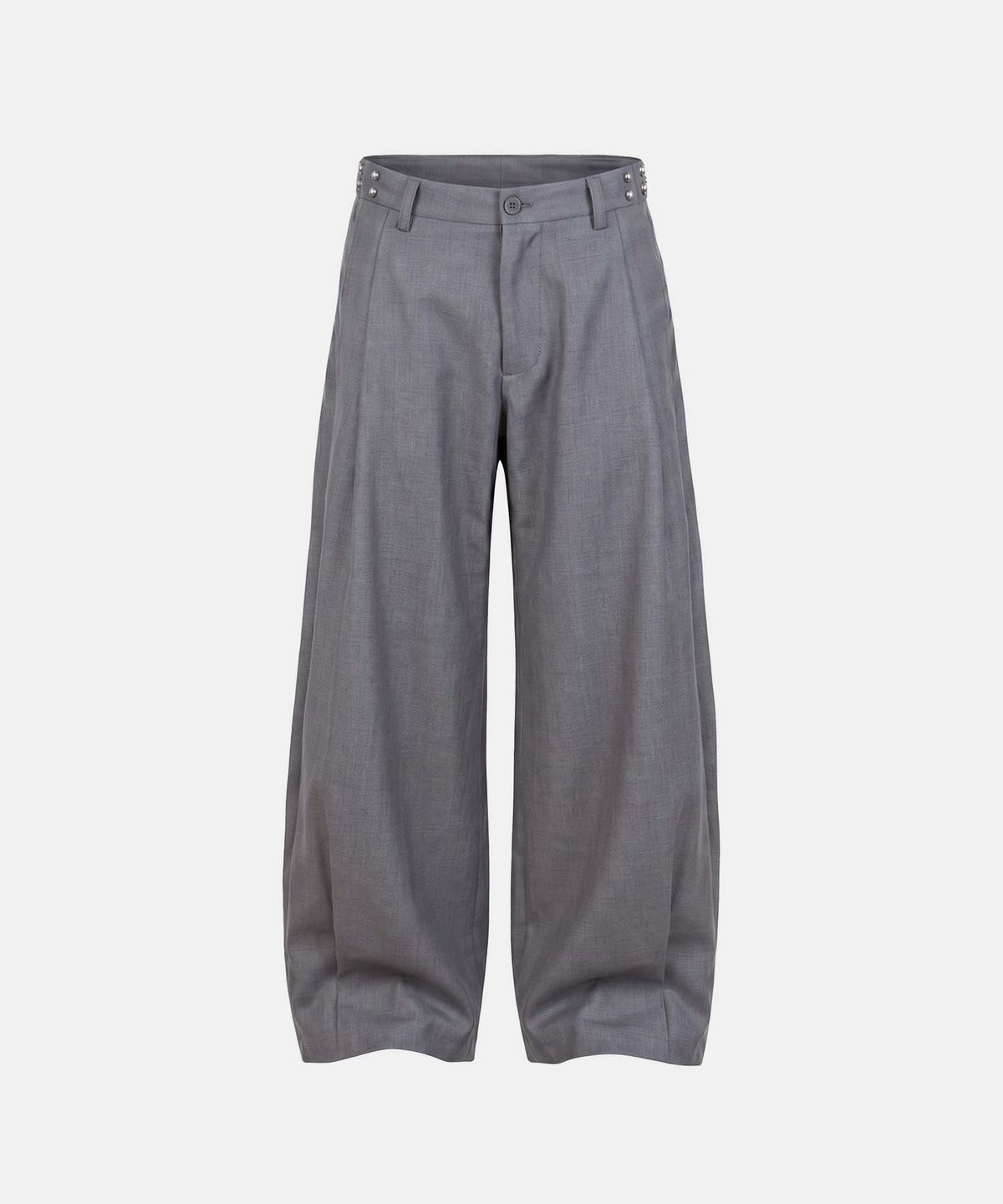 배드블러드(BADBLOOD) 712 Spina Rivet Wide Slacks - Gray