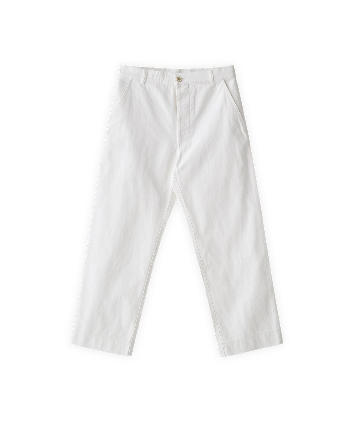 투위드(TUEWID) 003 washed cotton crop pants in coconut
