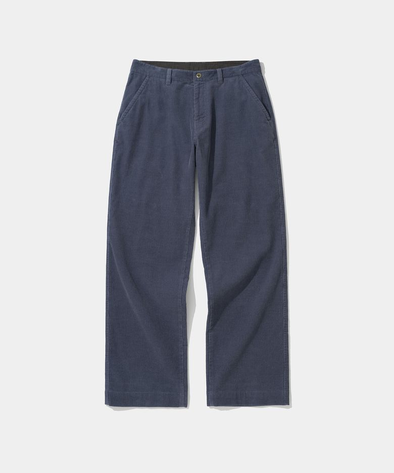 corduroy comfort chino pants smoke blue