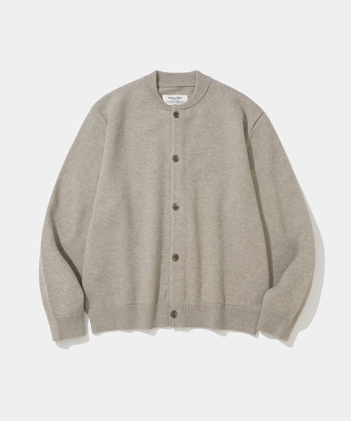 유니폼브릿지(UNIFORM BRIDGE) crewneck knit cardigan beige