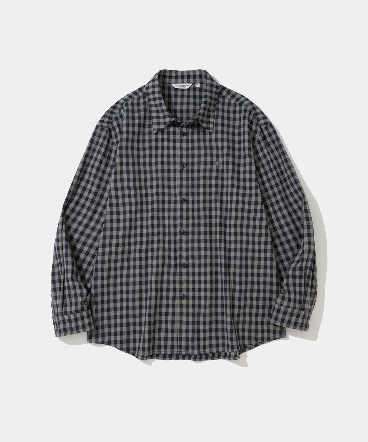 유니폼브릿지(UNIFORM BRIDGE) gingham check shirt navy