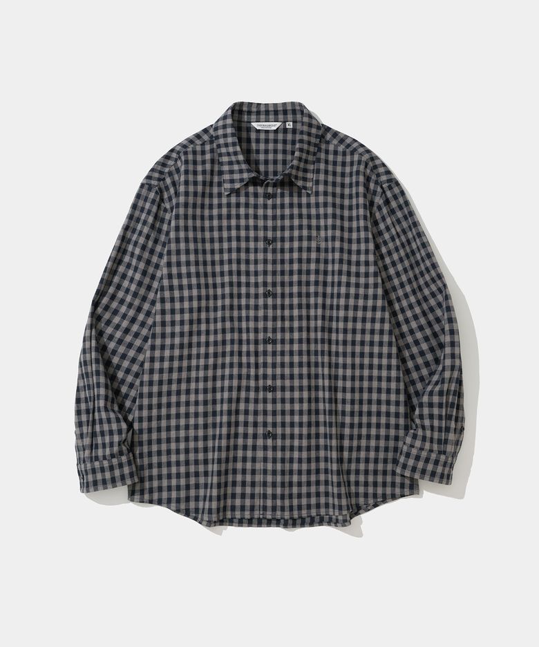 gingham check shirt navy