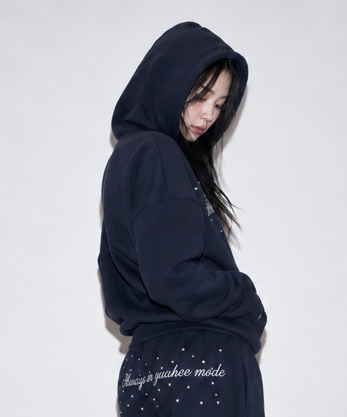 유희(YOUHEE) YOUHEE MODE HOOD ZIP-UP_NAVY