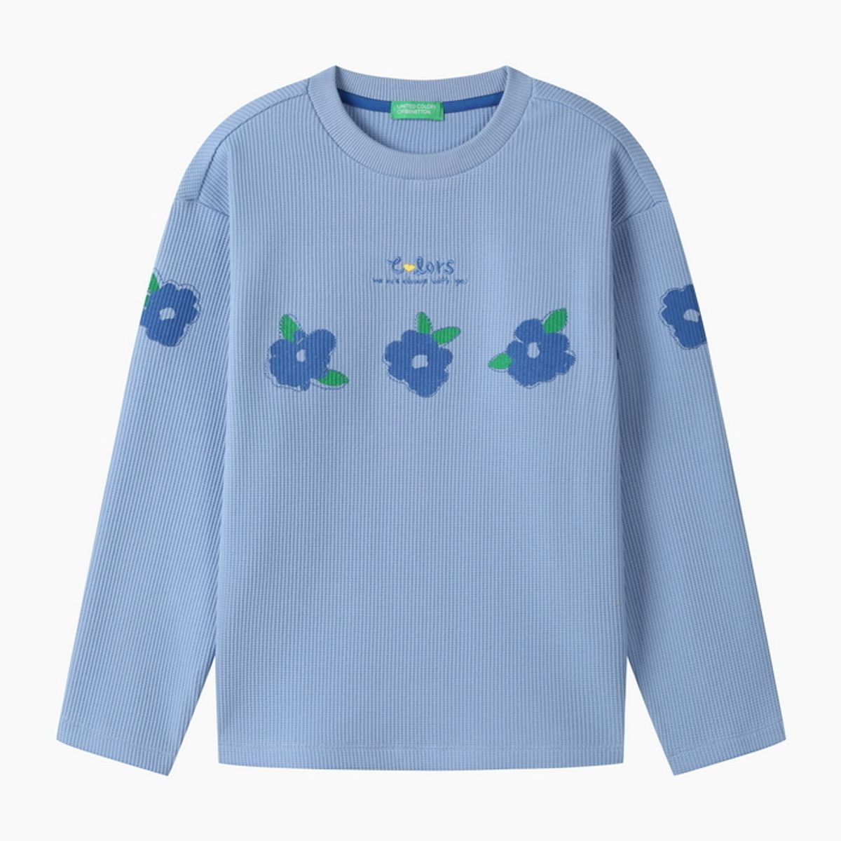 베네통키즈(BENETTONKIDS) 가드니 와플 티셔츠_QATS17641SB