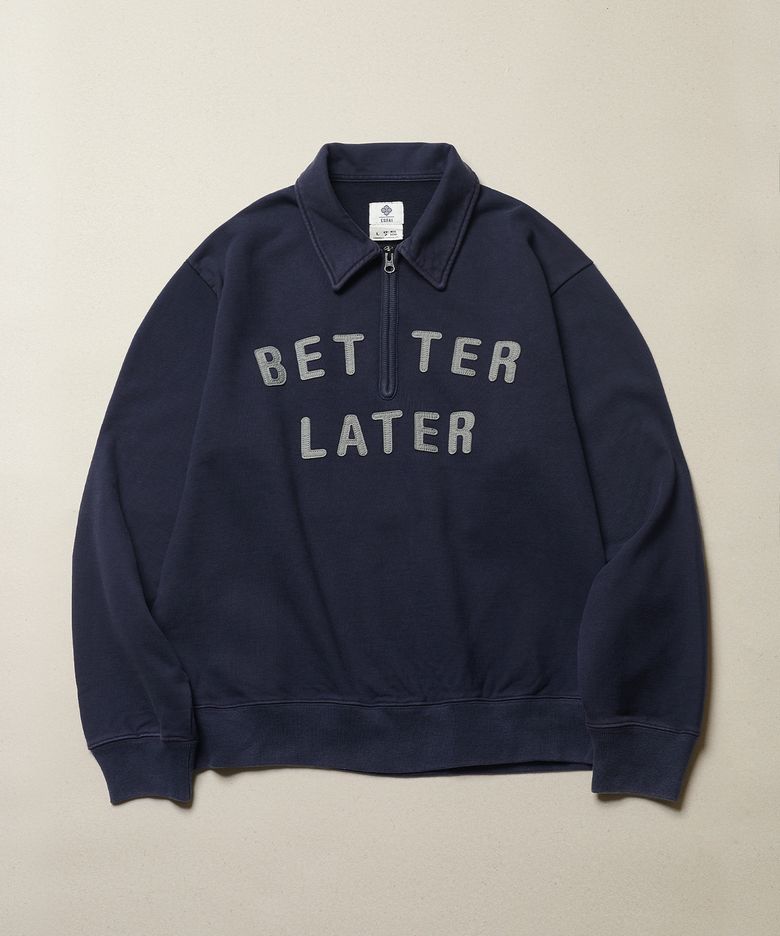 BTR HALF ZIP SWEATSHIRT (NAVY)