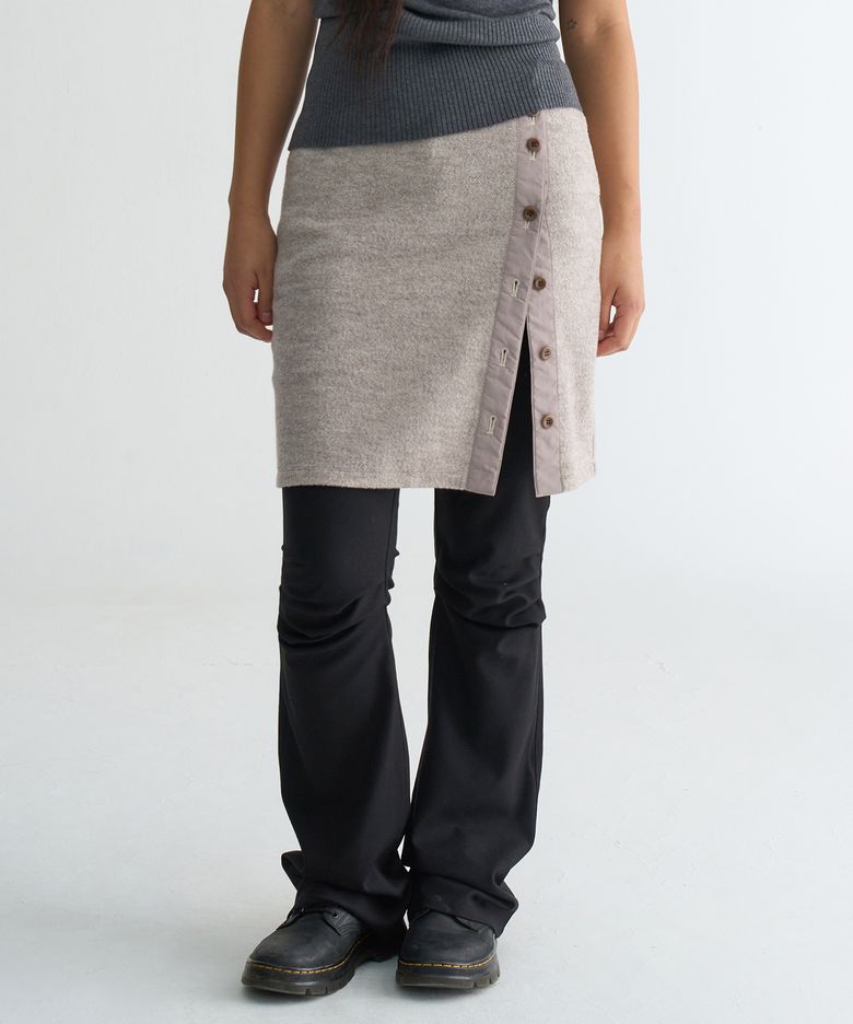 Layered Skirt Warm Grey