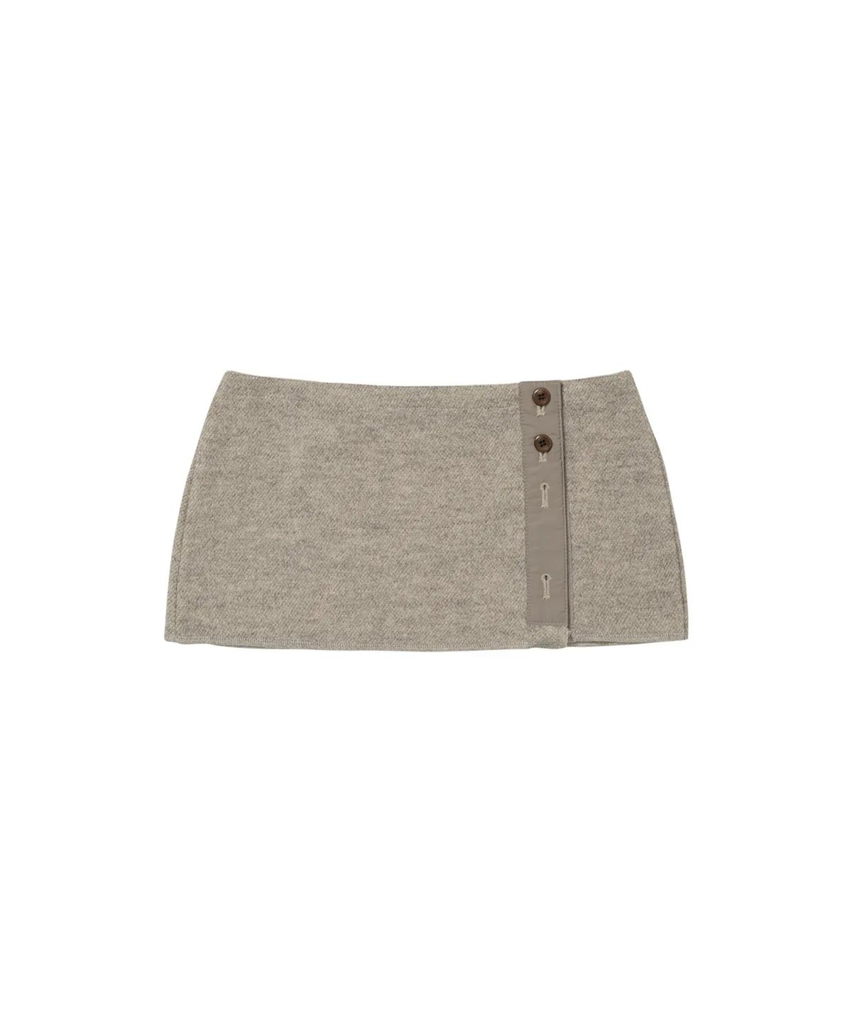 웰빙익스프레스(WELLBEING EXPRESS) Short Layered Skirt Warm Grey