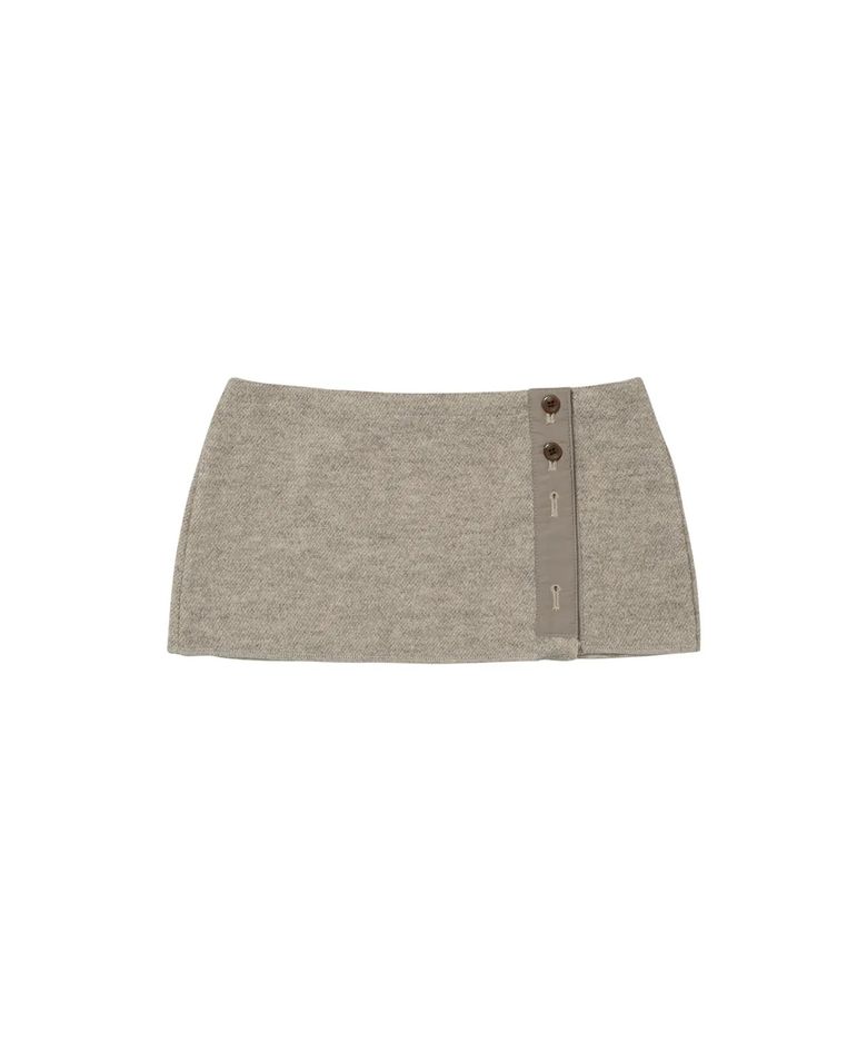 Short Layered Skirt Warm Grey