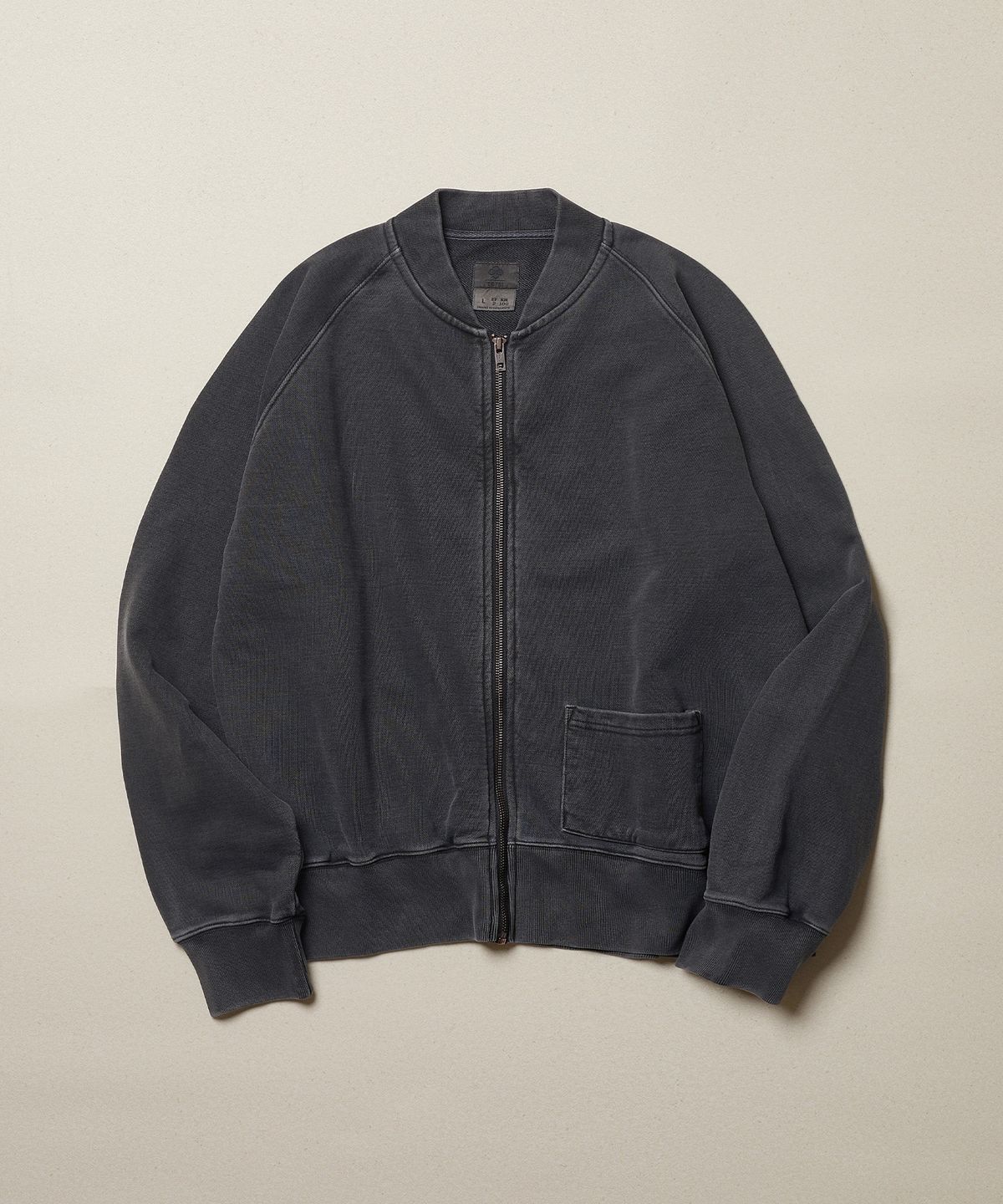 에스파이(ESFAI) TYPE C-2 FULL ZIP SWEAT (CHARCOAL)