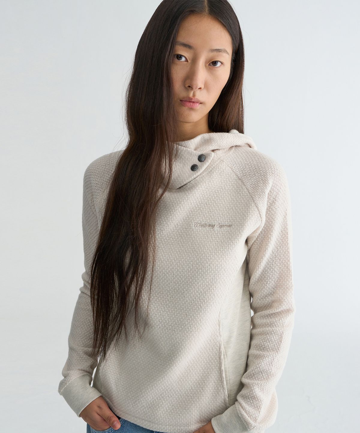 웰빙익스프레스(WELLBEING EXPRESS) Boucle Hoodie Beige