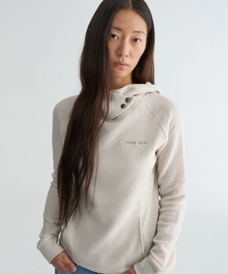 Boucle Hoodie Beige
