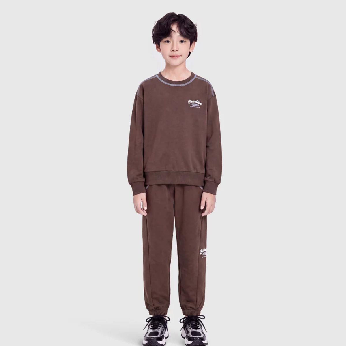 베네통키즈(BENETTONKIDS) 그래픽 포인트 조거 팬츠_QATP01641BR