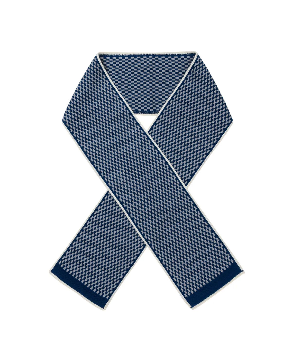 웰빙익스프레스(WELLBEING EXPRESS) Check Weave Muffler Navy