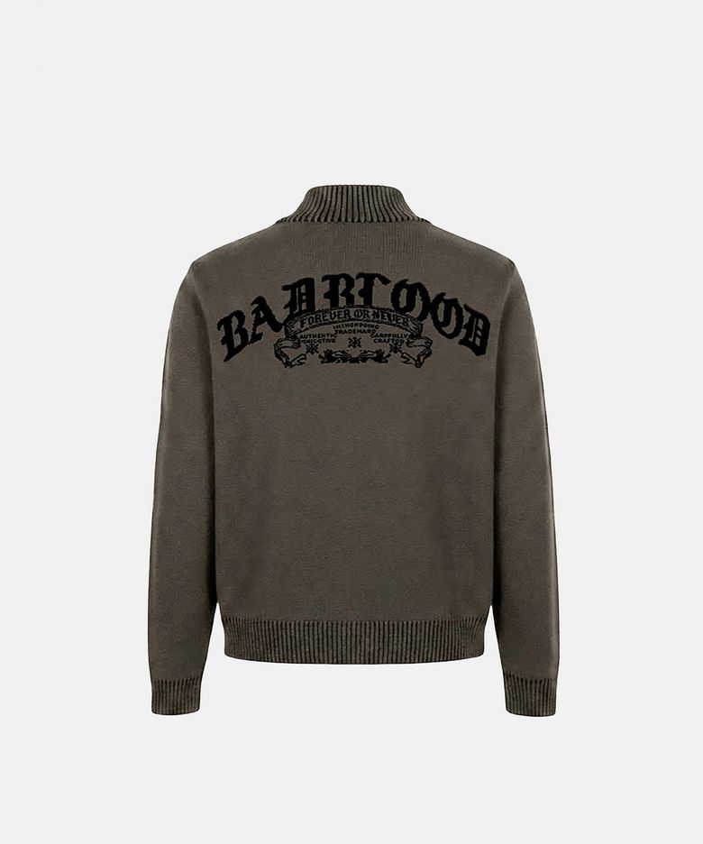Mystic Full-Zip Knit Track Top - Khaki Brown