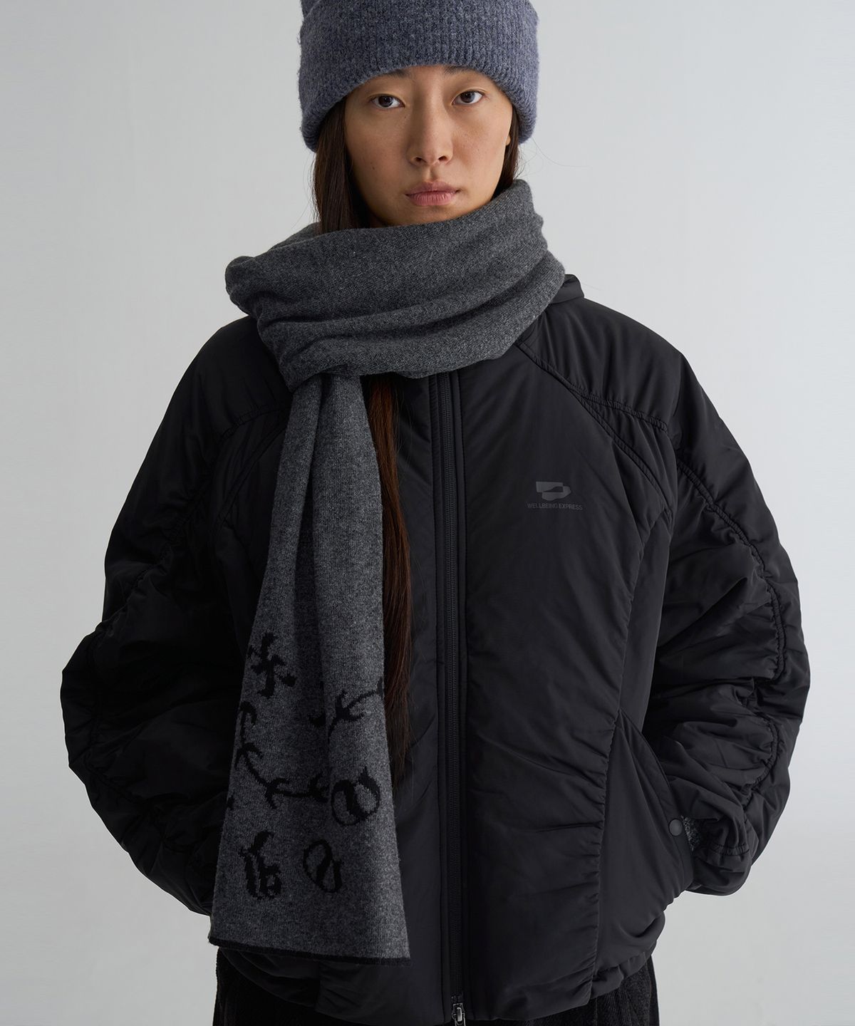 웰빙익스프레스(WELLBEING EXPRESS) WBE Logo Muffler Black