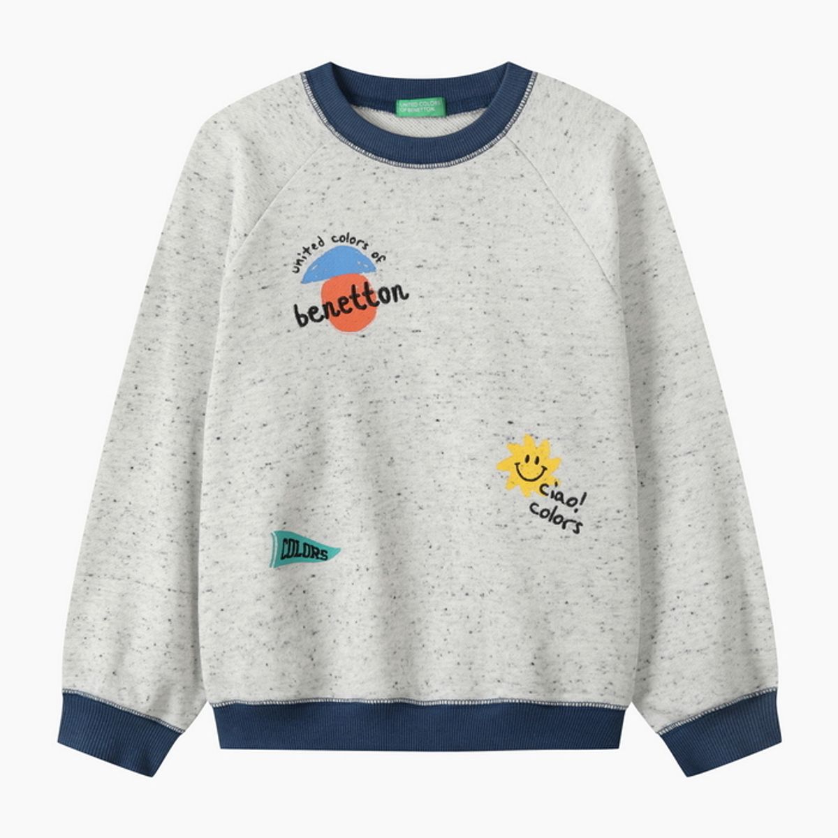 베네통키즈(BENETTONKIDS) 드로잉 터치 맨투맨_QAMT07641MG