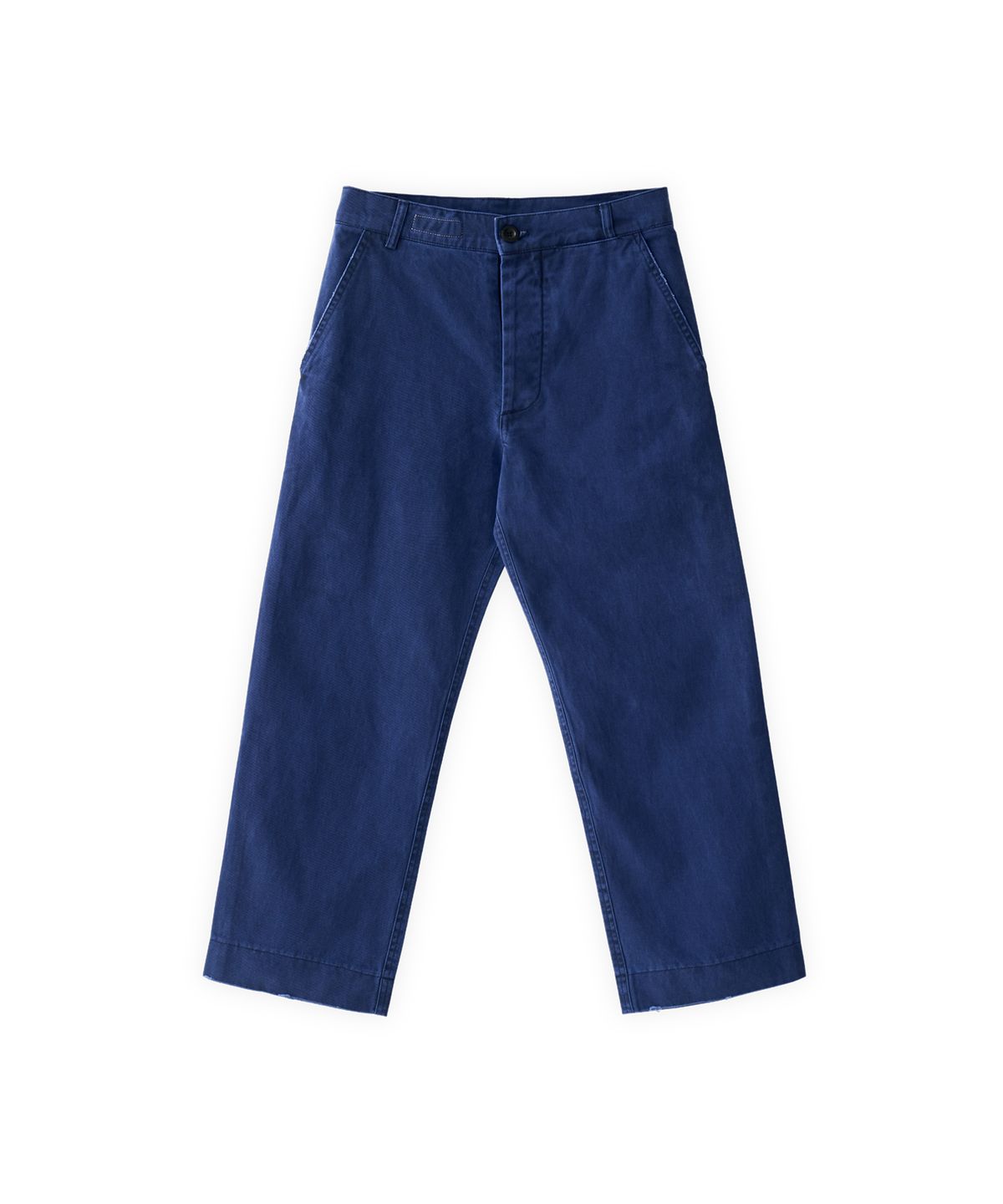 투위드(TUEWID) 003 washed cotton crop pants in indigo
