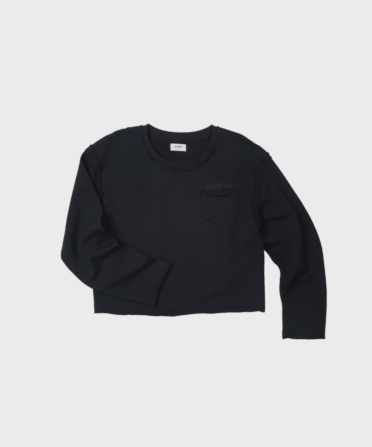 오울(OOOWL) RAW CUT POCKET SWEAT NAVY