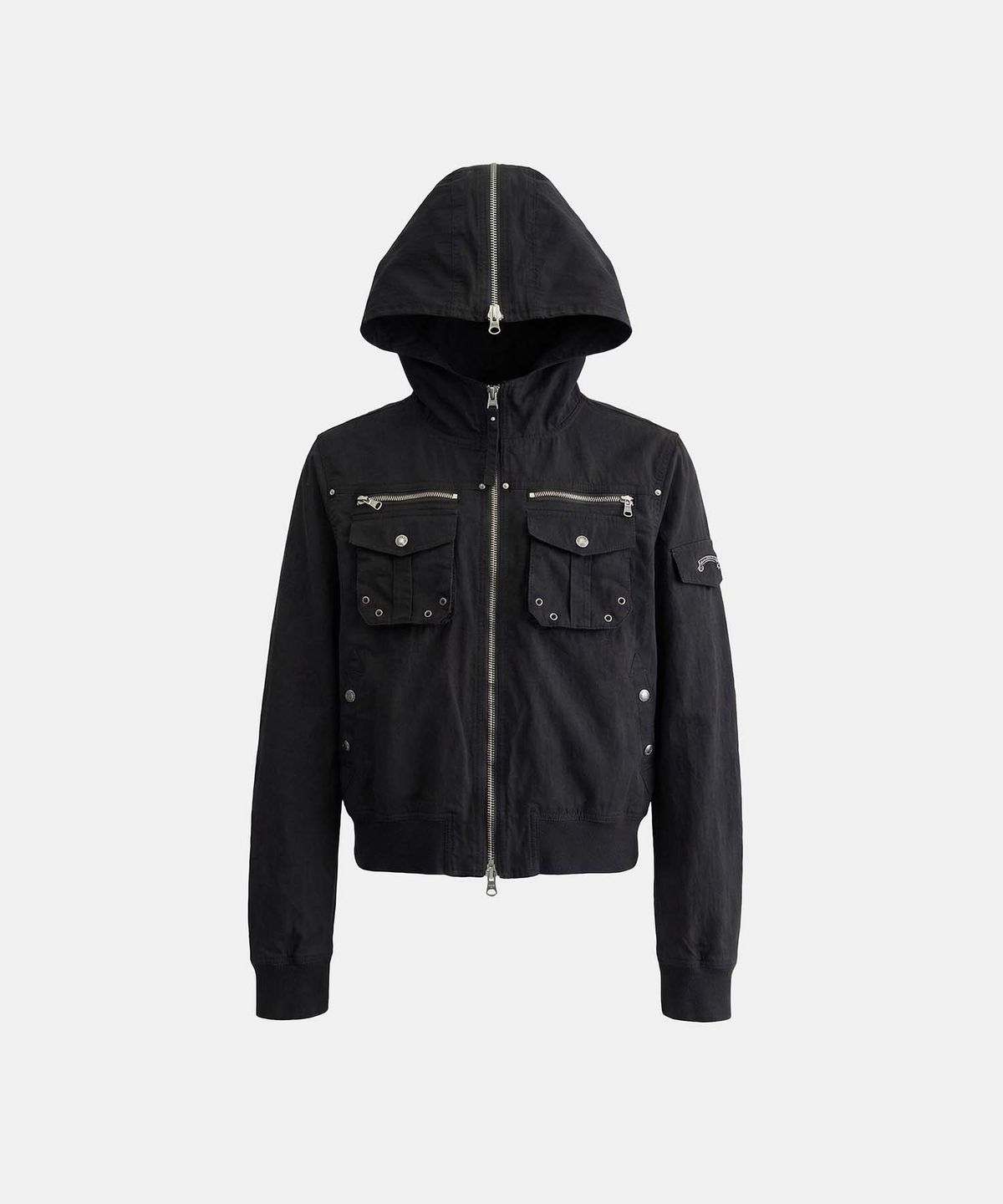 배드블러드(BADBLOOD) Daytona Nylon Hooded jacket - Black