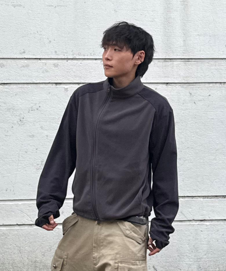 [9999x후디진호] Asymmetric Utility Fleece