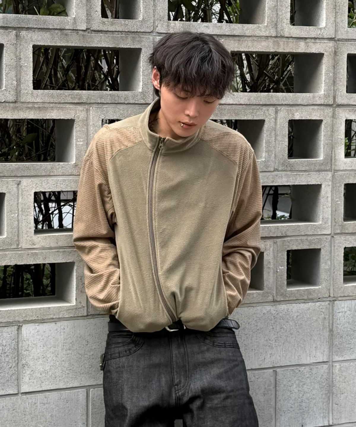 9999아카이브(9999ARCHIVE) [9999x후디진호] Asymmetric Utility Fleece