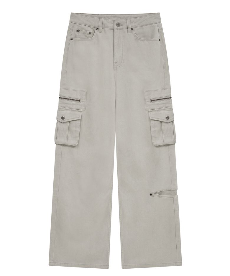 zip st pants (ivory)