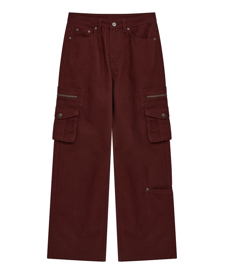 zip st pants (red)