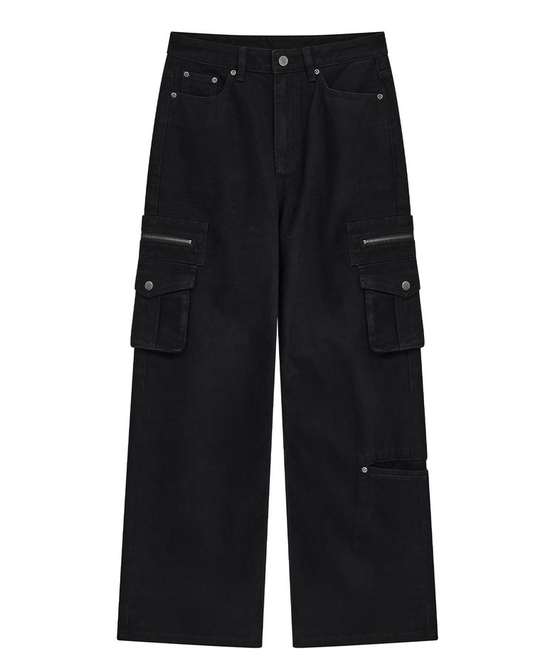 zip st pants (black)