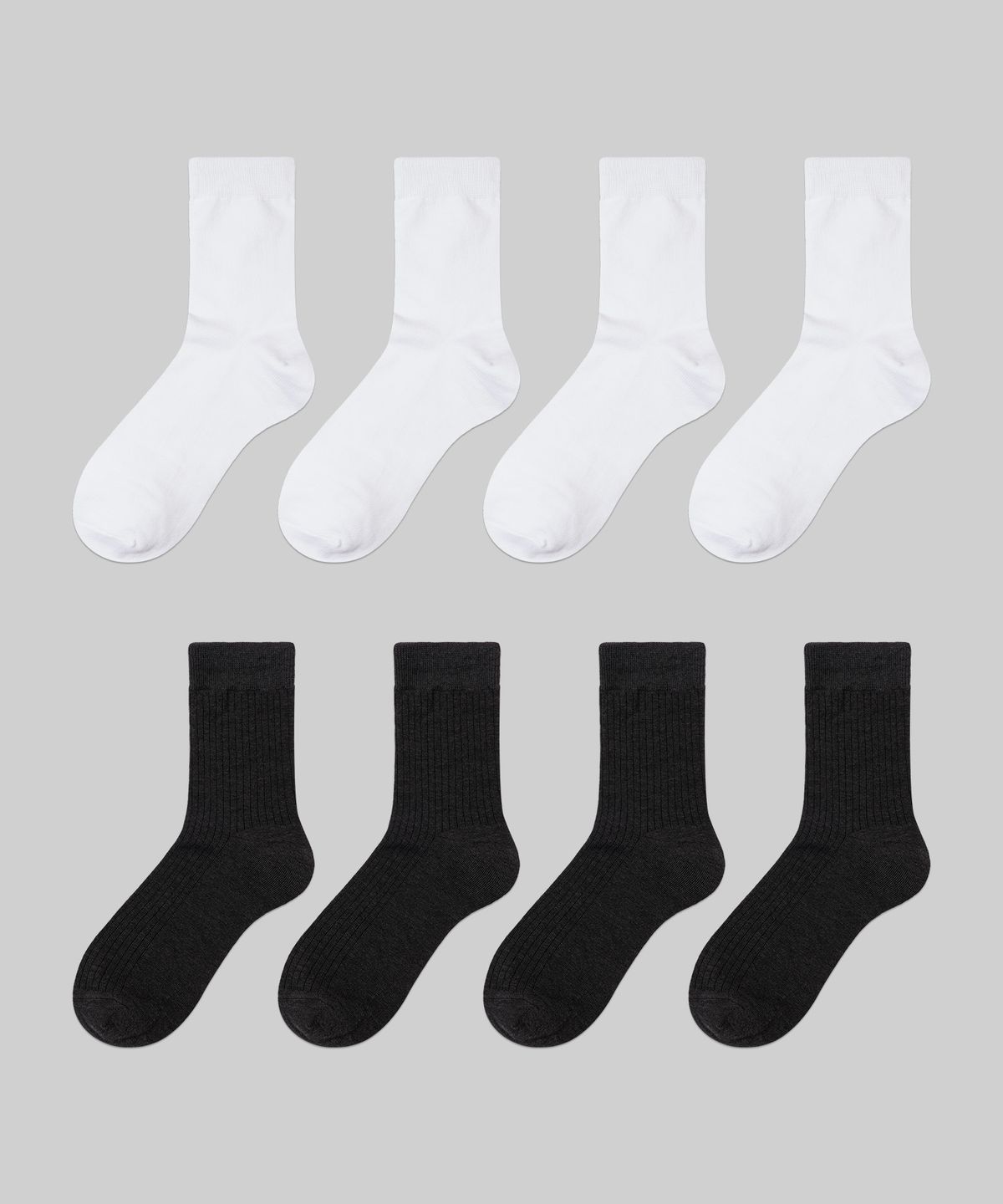 삭피엔스(SOCKPIENS) [8팩] 면 30수 베이직 남자 무지 골지 양말