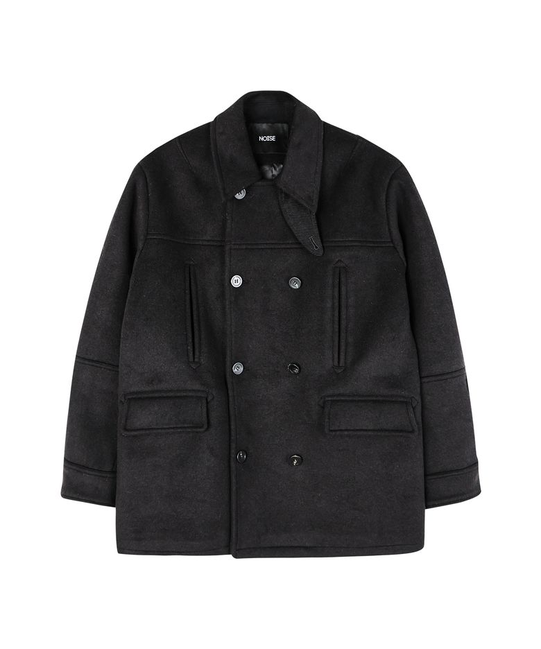 헤리티지 헤비 울 더블 피코트_[BLACK]
