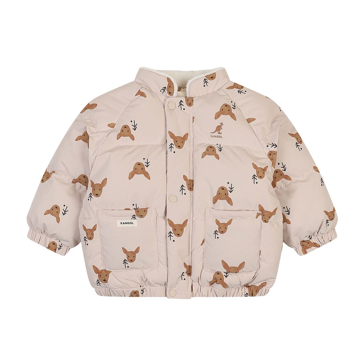 캉골키즈(KANGOL KIDS) [베이비] 올오버 루 패턴 웰론점퍼 SD 0D05 베이지