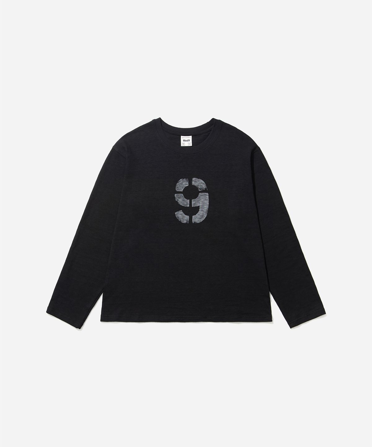 모드나인(MODNINE) Nine - L Sleeve T-Shirt Black