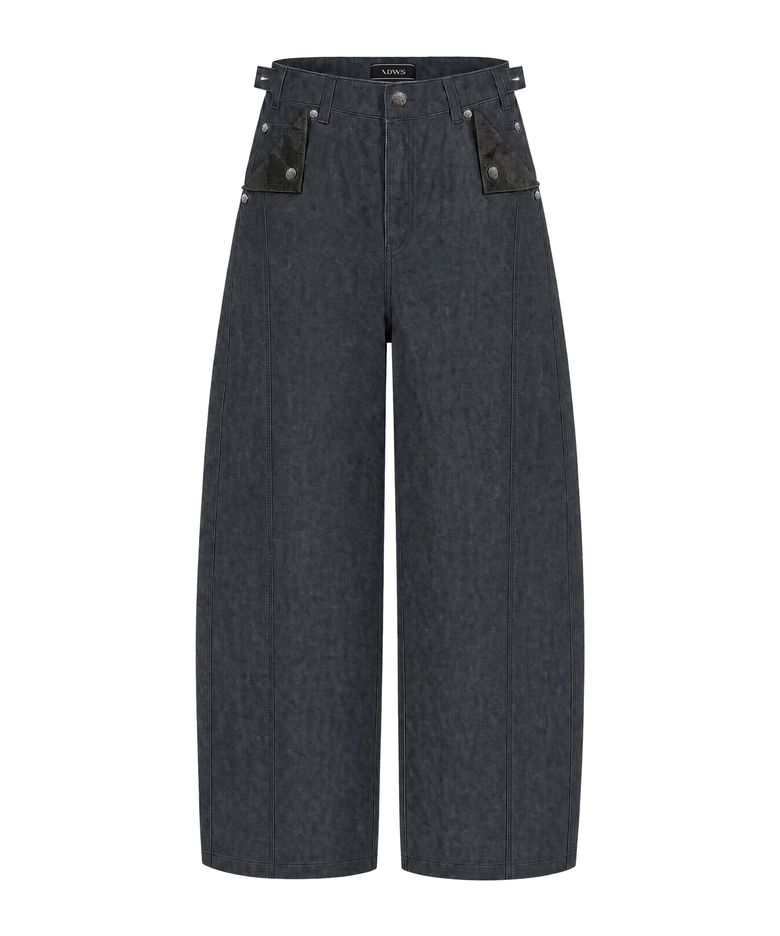 [아네딘 PICK] Origami Curved Pants Black