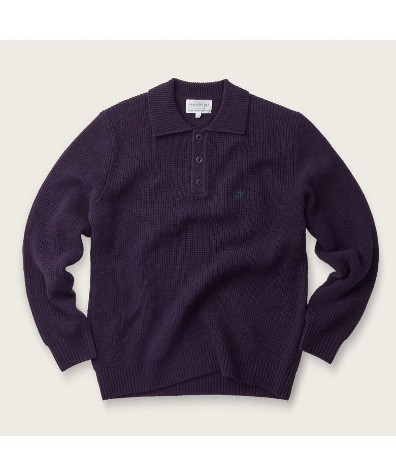 [British Sporting Club] 와플 폴로 니트 ABWAW26711PPX