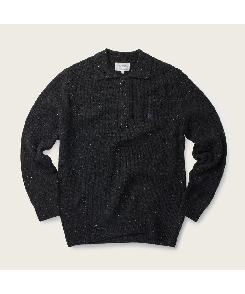 [British Sporting Club] 와플 폴로 니트 ABWAW26711CHR
