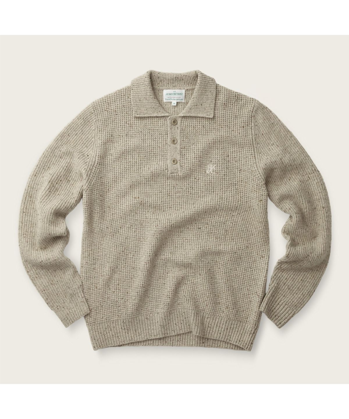 헨리코튼(HENRY COTTONS) [British Sporting Club] 와플 폴로 니트 ABWAW26711BEL