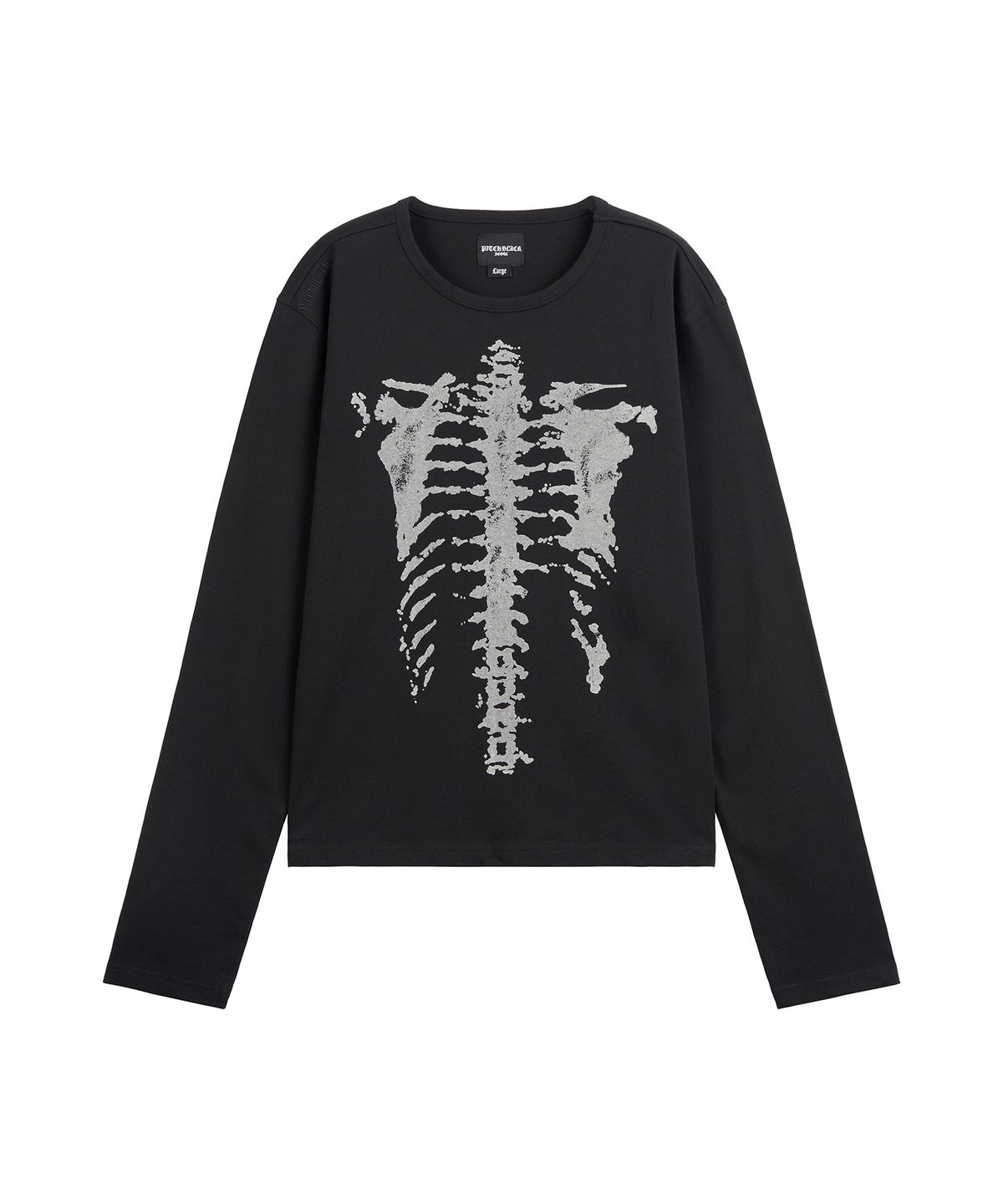 피치블랙(PITCHBLACK) SKELETON GRAPHIC LONG SLEEVE T-SHIRT (BLACK)