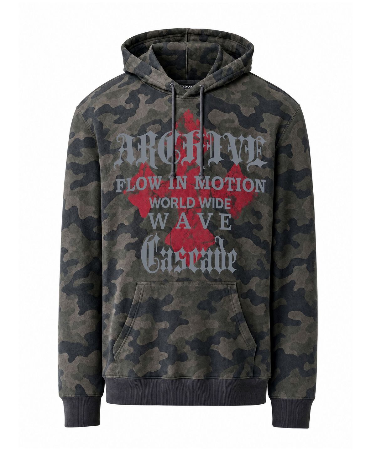 아이돈워너셀(IDWS) Wave Cross Hoodie Multi