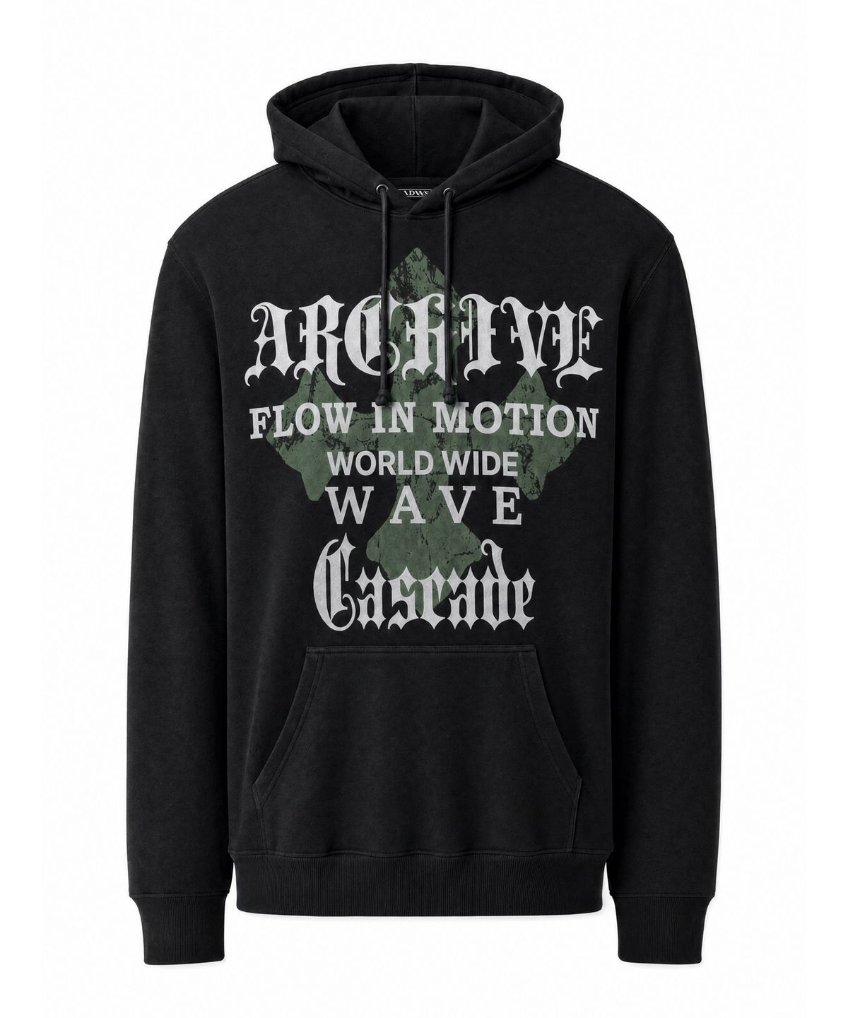 아이돈워너셀(IDWS) Wave Cross Hoodie Black