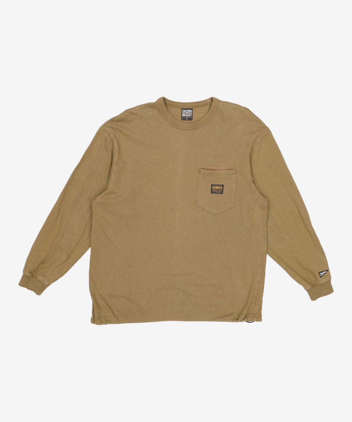 컬럼비아 유니버시티(COLUMBIA UNIVERSITY) M-LABEL POCKET L/S T-SHIRTS 카키브라운 L