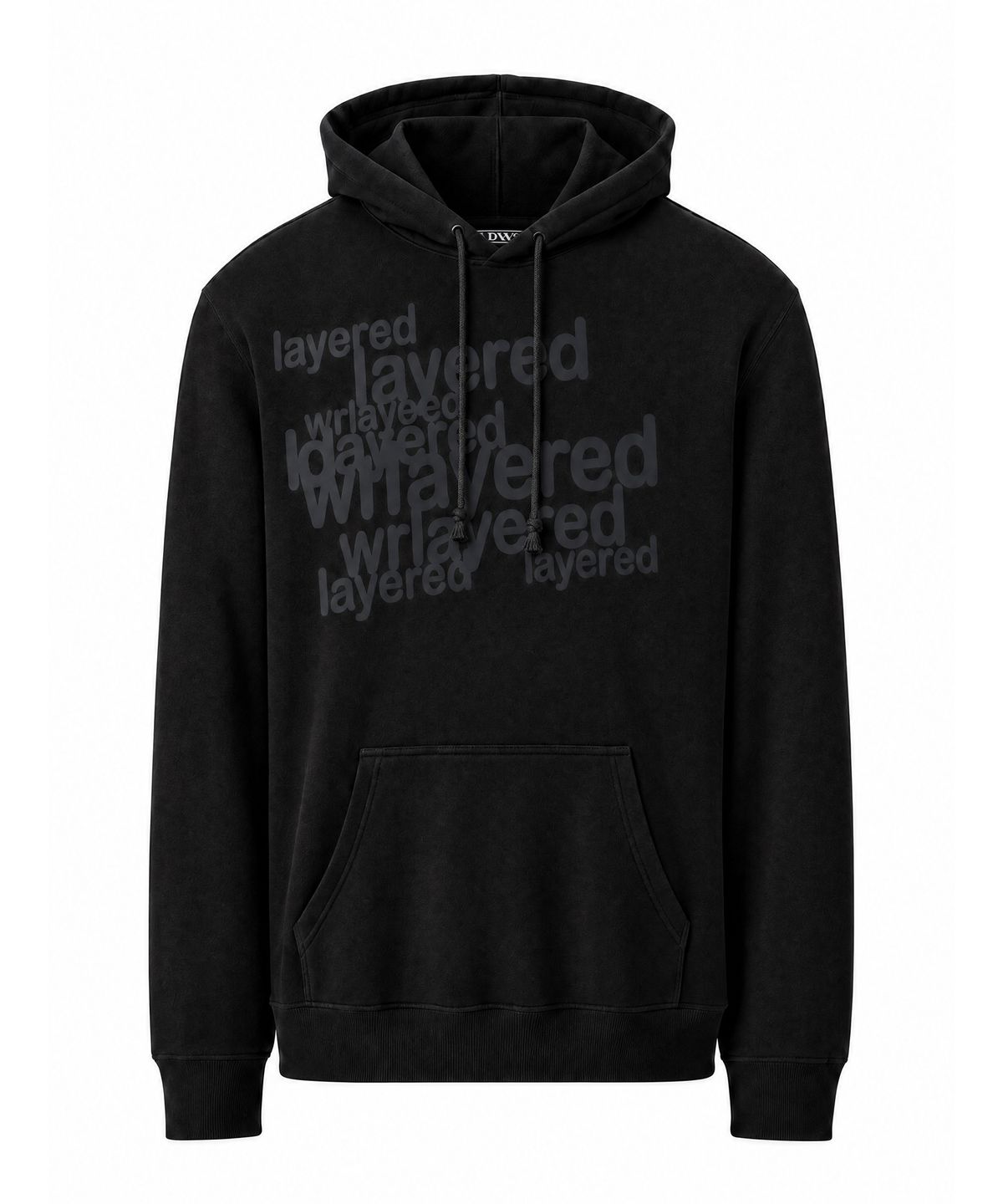 아이돈워너셀(IDWS) Many Layer Hoodie Black