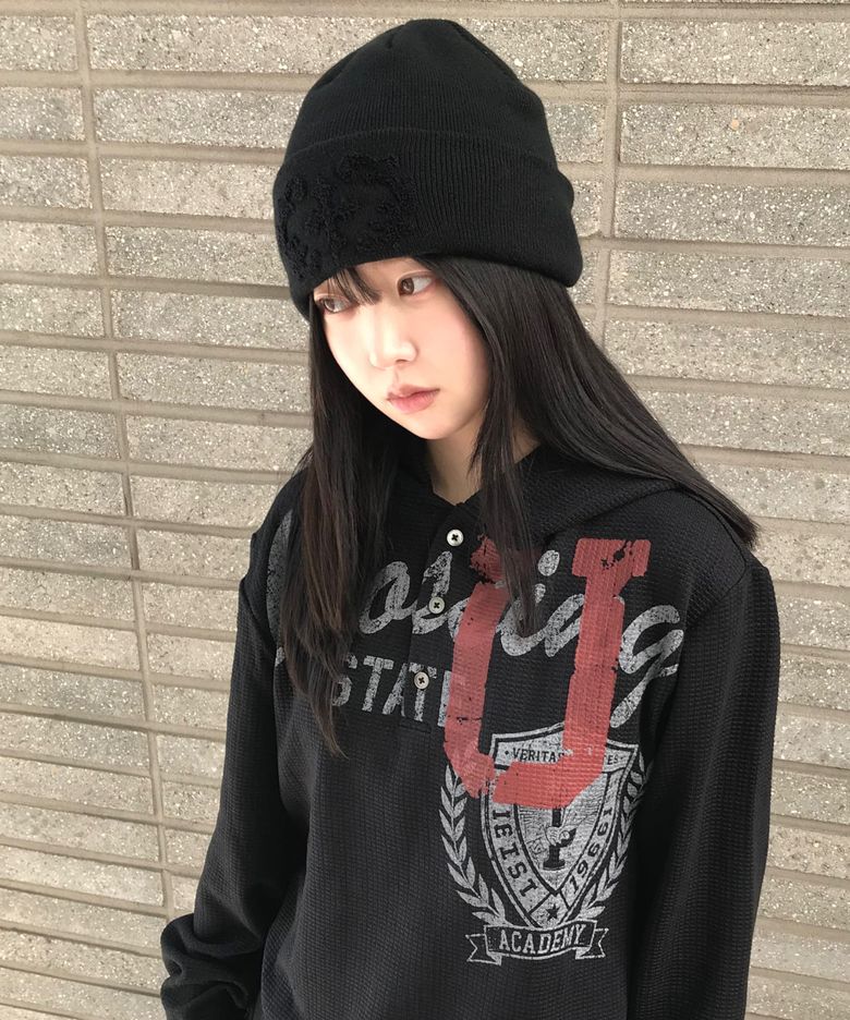 [IDWS×그리못] Stem Maxi Beanie Black