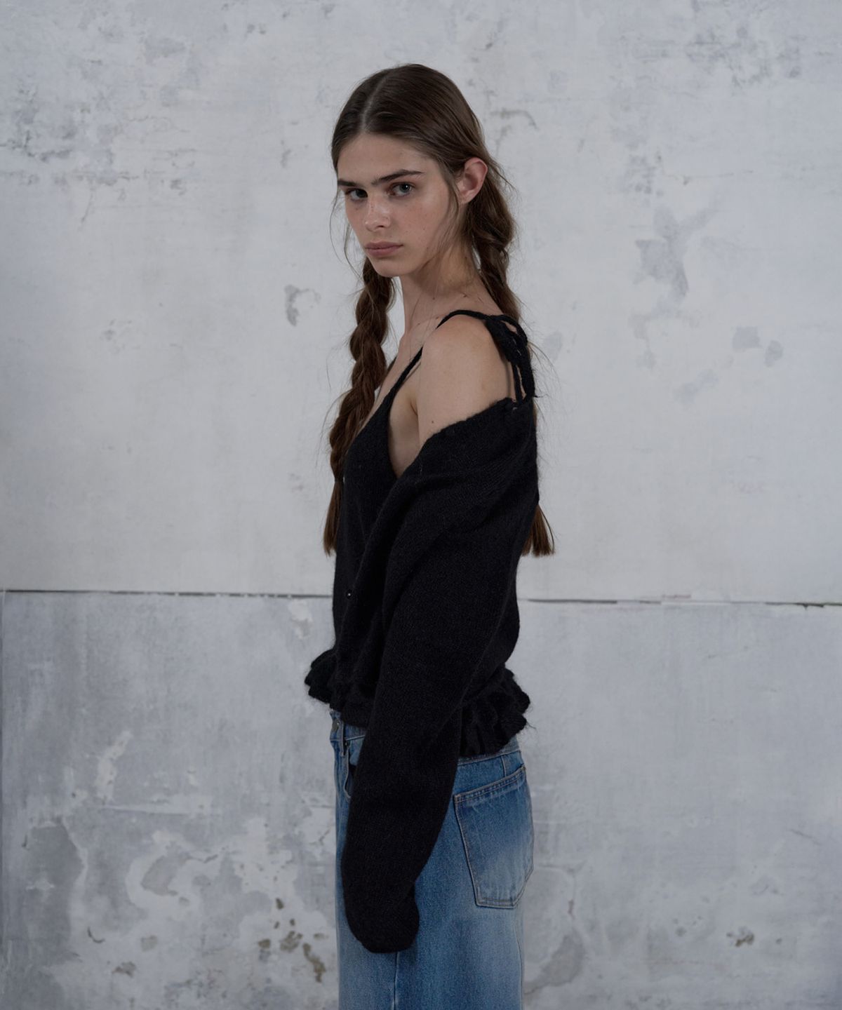 포에토(FOETO) New melts cardigan set - black