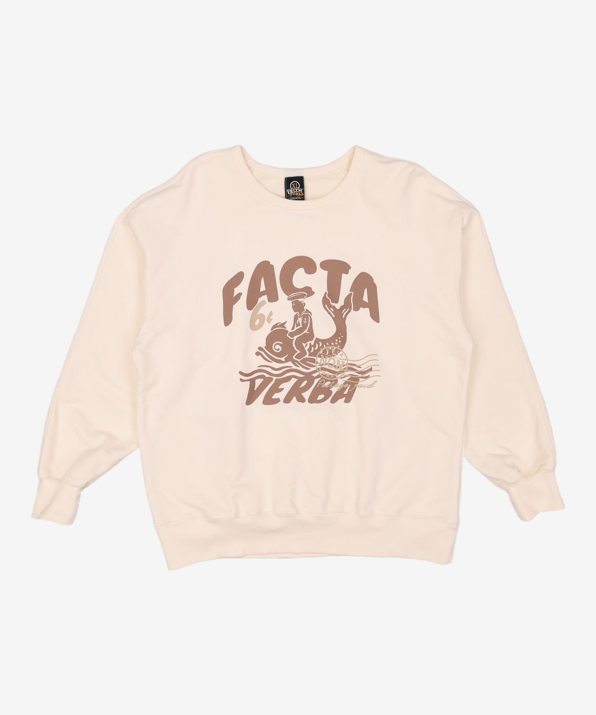프리즘웍스(FRIZMWORKS) POSTAGE STAMP SWEATSHIRT _ BEIGE XL