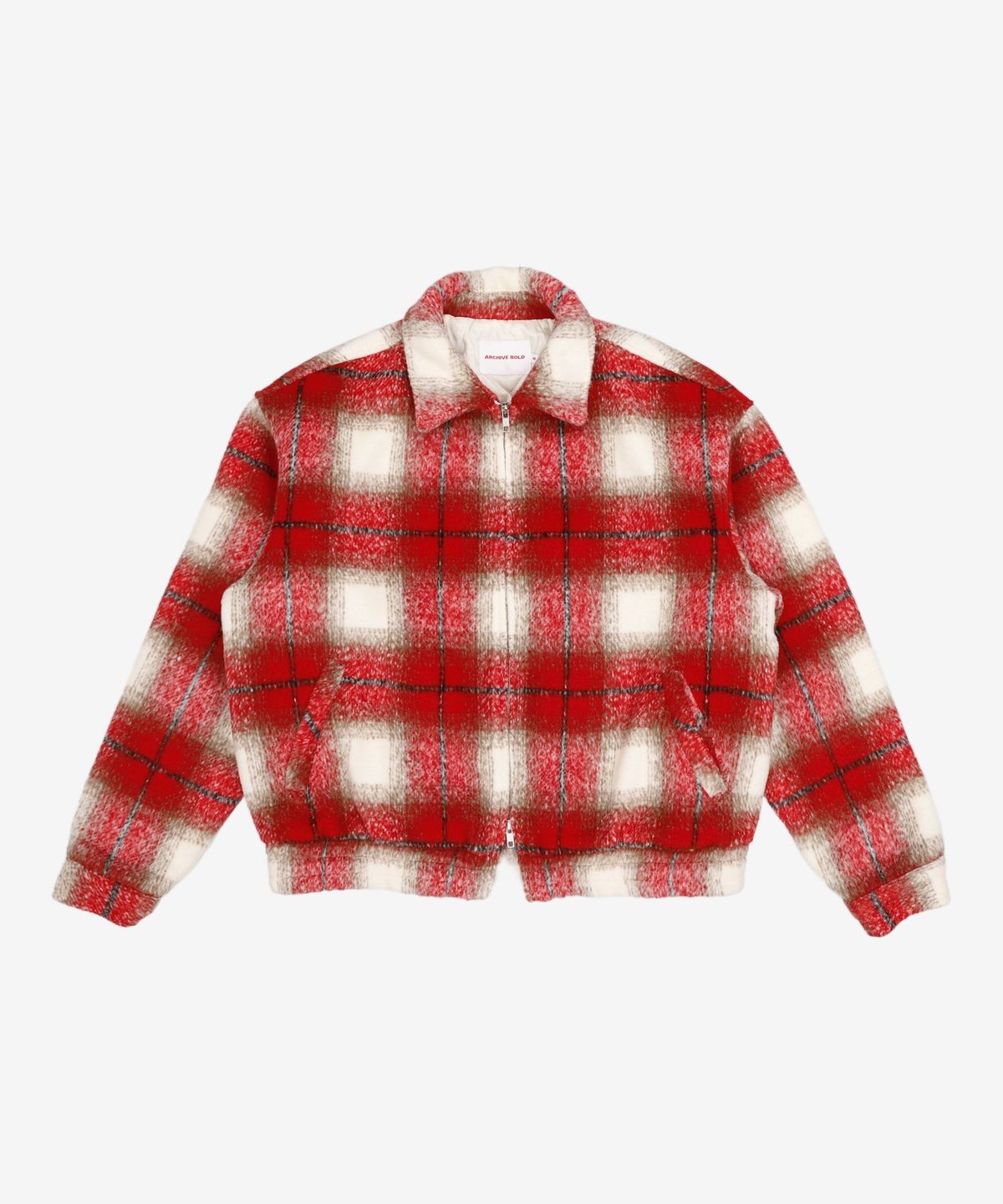 아카이브 볼드(ARCHIVE BOLD) BRUSHED FLANNEL ZIP JACKET (RED) M