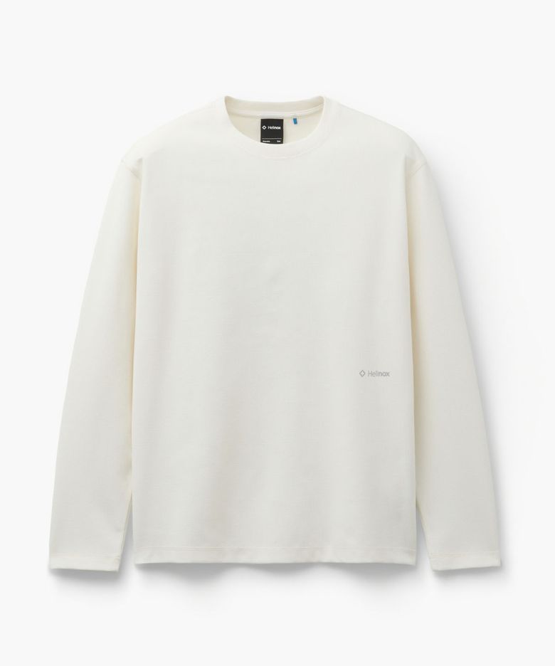와플 피크 긴팔 티셔츠_Ivory