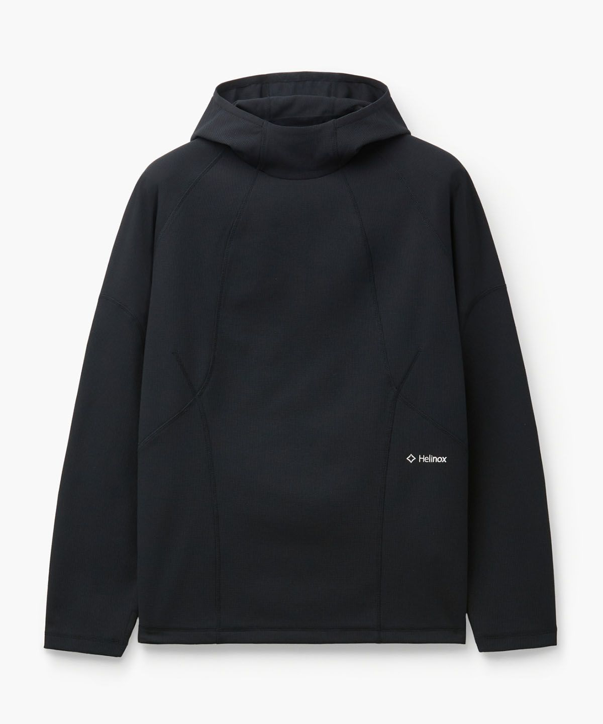 헬리녹스 웨어(HELINOX WEAR) 와플 긴팔 후드티셔츠_Black
