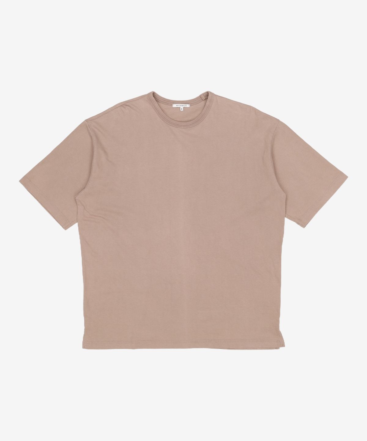 에이카화이트(AECA) SEMI OVERSIZE HALF SLEEVE TEE (Premium BASIC)-COCOA 105